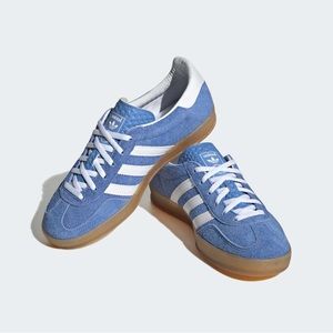 Adidas Gazelle Indoor Suede Sneakers - Blue Fusion/ cloud white
